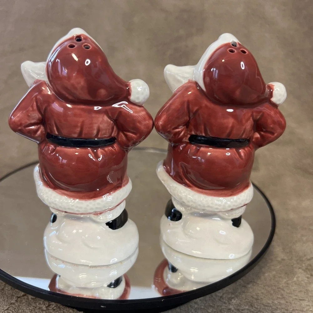Christmas Omnibus Fitz‎ And Floyd Santa Salt And Pepper Shakers  Holiday 1990's